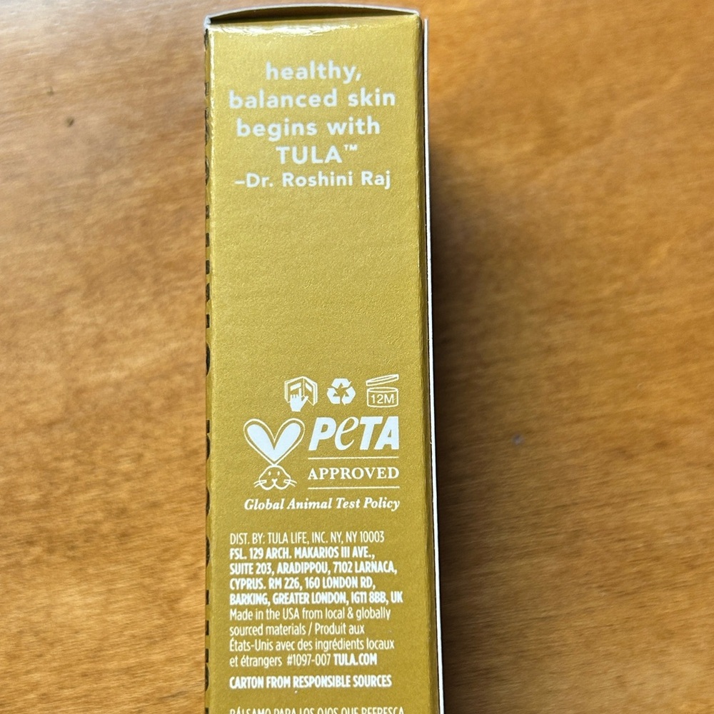 Tula Skincare Gold Glow + Get It Cooling & Brightening Eye Balm NIB MSRP $38 - Picture 13 of 16